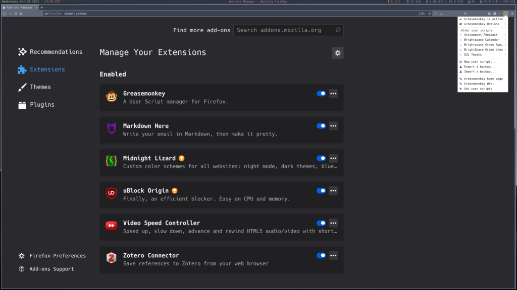 Firefox extensions